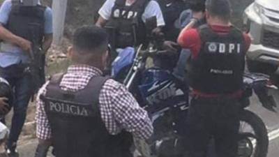 Momento de la detención del supuesto responsable del asesinato.