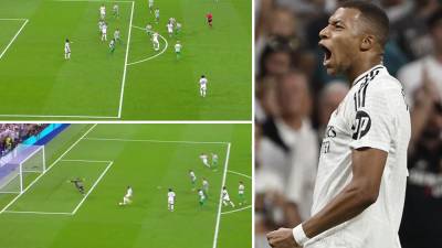 Kylian Mbappé marcó su primer gol con el Real Madrid en la Liga Española.