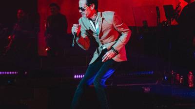 Cantante Marc Anthony durante uno de sus conciertos.