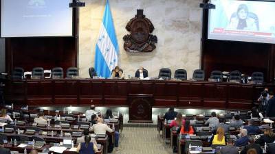 Sesión legislativa de ayer en el Congreso Nacional de Honduras en la que se discutió sobre el acta.