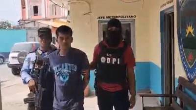 Momentos de la captura de José Armando Argueta Martínez en Copán.