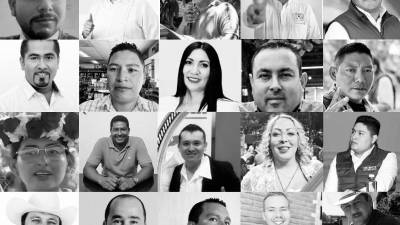 En la imagen se muestran algunos de los candidatos electos que fueron asesinados durante el proceso electoral 2024 en México.