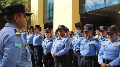 Agentes de la Policía Nacional de Honduras.