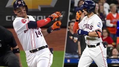 Mauricio Dubón conectó un solitario jonrón en la derrota de loas Astros de Houston contra los Bravos de Atlanta.