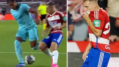 Bryan Zaragoza le ha marcado dos golazos al Barcelona con el Granada.