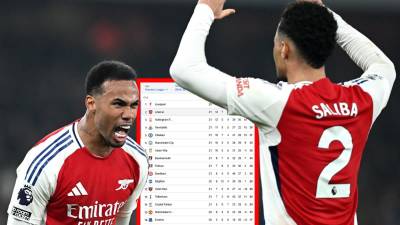 El Arsenal derrotó 2-1 al Tottenham y se acerca al Liverpool en la tabla de posiciones de la Premier League.