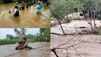 La temporada de lluvias dejó inundaciones en Guatemala.