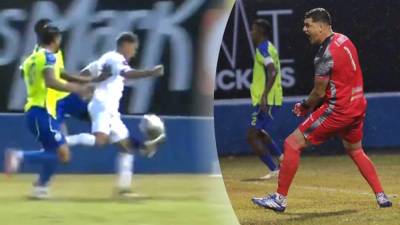 Harold Fonseca le detuvo un penal que no era al Olimpia y salvó al Olancho FC.