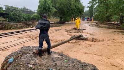 En algunas zonas de Honduras hay inundaciones.