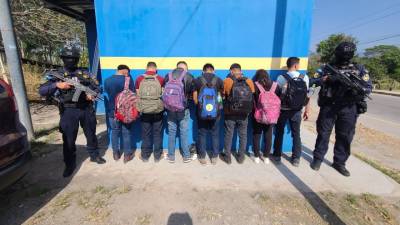 Siete menores de 17 y 16 años de edad fueron puestos bajo custodia del Senaf en Copán.