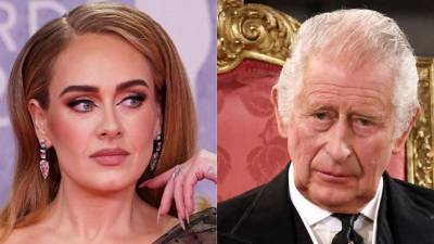 La cantante Adele y el rey Carlos III.