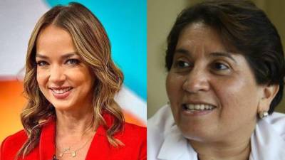 La conductora y actriz puertorriqueña Adamari López y la diputada hondureña Suyapa Figueroa.