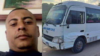 Fotografía en vida del conductor de bus con ruta Marale- San Pedro Sula, Ever Barahona.