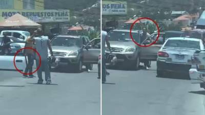 Capturas de pantalla del video del hecho en Santa Rosa de Copán.