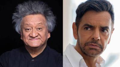 Los comediantes Jorge Falcón y Eugenio Derbez.