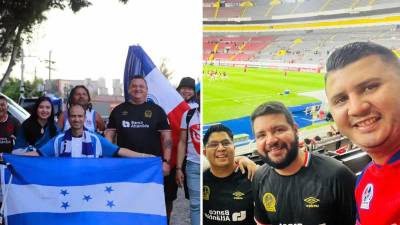 Un gran ambiente en el estadio Jalisco con aficionados del Olimpia presentes apoyando al equipo merengue en el partido ante Atlas por la vuelta de octavos de final de la Liga de Campeones de la Concacaf.