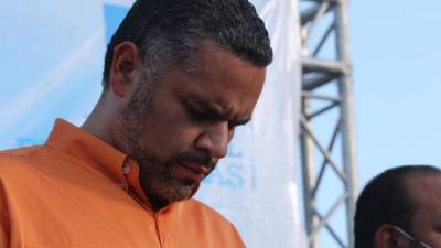 David Chávez, presidente del Partido Nacional de Honduras, en un evento público,.