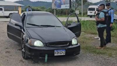 Vehículo donde se conducía la víctima en La Entrada, Copán.