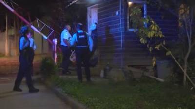 Escena donde fue asesinado un guardia de seguridad en residencial de Tegucigalpa.