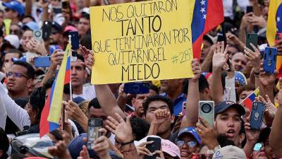 Protestas en Venezuela.