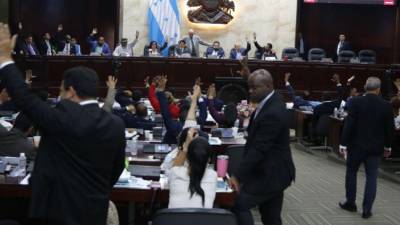 Diputados en el Congreso Nacional en Tegucigalpa.