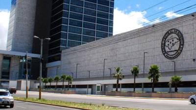 Vista del edificio del Banco Central de Honduras en Tegucigalpa.