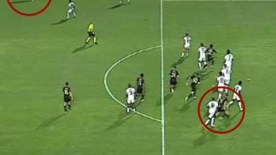 El hondureño mandó la esférica con la derecha y el balón fue cabeceado por el brasileño Fabiano que no perdonó.