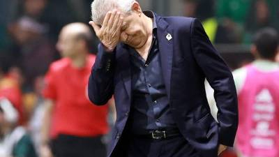 Javier Aguirre durante el partido entre México vs Honduras en el Estadio Nemesio Diez.