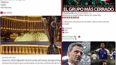 La prensa deportiva mexicana habla sobre el sorteo de la Copa Oro 2023 y destacan que México está en el ‘grupo de la muerte’ junto a Honduras, Haití y Qatar.