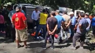 Vista de la escena del accidente.