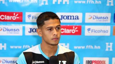 Cristian Cálix compareció en rueda de prensa en el microciclo de la Selección de Honduras.