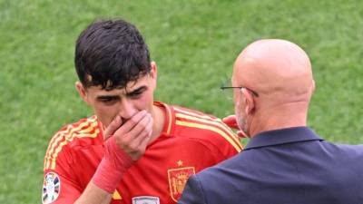 Pedri no pudo contener el llanto al abandonar el España vs Alemania.