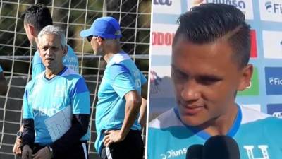Denil Maldonado en conferencia de prensa previo al entrenamiento con la Selección de Honduras.