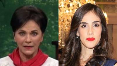 La periodista Pati Chapoy y la actriz Sandra Echeverría.