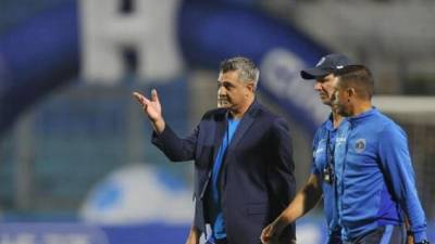 Diego Vázquez salió satisfecho tras el empate ante Real España en el partido reprogramado