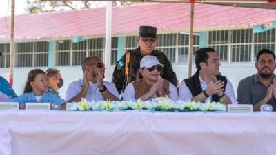 La presidenta de Honduras, Xiomara Castro, en la inauguración del año escolar 2023.