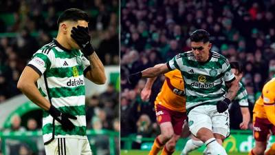 Luis Palma se equivocó y falló un penal para el Celtic que no pudo ganar ante el Motherwell.