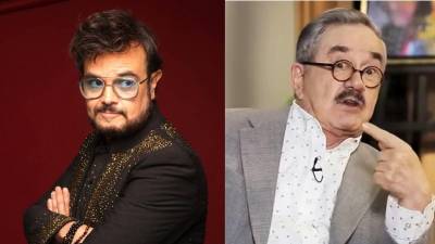 El cantante Aleks Syntek y el conductor de TV Pedrito Sola.