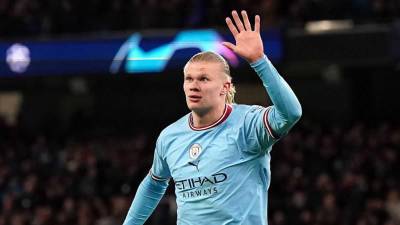 Erling Haaland ha marcado tres goles en el triunfo del Manchester City sobre el RB Leipzig.