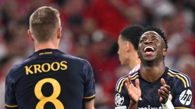 Vinicius anotó el primer gol del encuentro frente al Bayern Múnich.