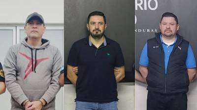 Daniel Antonio Ardón, (izaquierda), Carlos Luis Guevara Mondragón (en medio) y Héctor Antonio Herrera Flores (derecha) fueron enviados a prisión.
