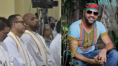 Donaciano Alarcón participó este miércoles en su primera misa crismal desde que se refugió en Honduras.