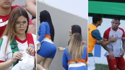 La jornada 15 del Torneo Apertura 2023 se cerró con una remontada del Marathón (2-1) sobre la Real Sociedad en el estadio Yankel Rosenthal, donde bellas chicas adornaron el ambiente del juego.