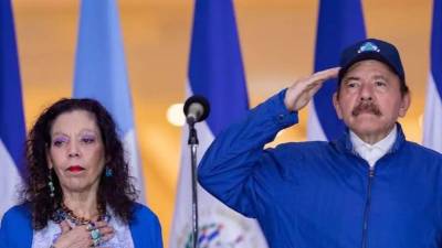 Daniel Ortega, presidente de Nicaragua, y Rosario Murillo, primera dama.