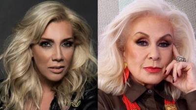 Las actrices Laura Zapata y Cynthia Klitbo.