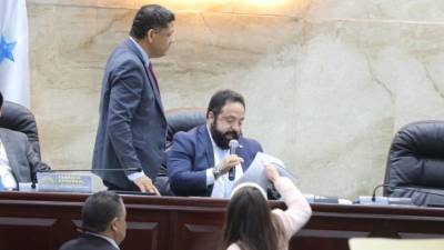 Iroshka Elvir se mostró muy molesta en la sesión en la que Nasralla presentó su renuncia.