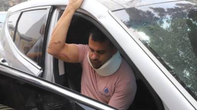 Rubén Matamoros en el momento que llegó a los tribunales.