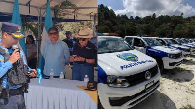 Vista de las unidades de patrullas que serán distribuidas en las carreteras de occidente.
