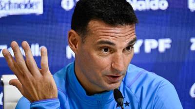 Lionel Scaloni compareció en rueda de prensa.