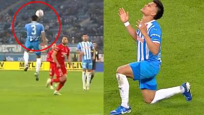 Denil Maldonado marcó con este cabezazo para el triunfo del Universitatea Craiova ante el FC Hermannstadt.